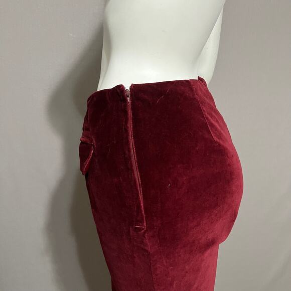 ⭐️Newport News Maroon Cotton Velvet Pants Sz-6 - Picture 5 of 8